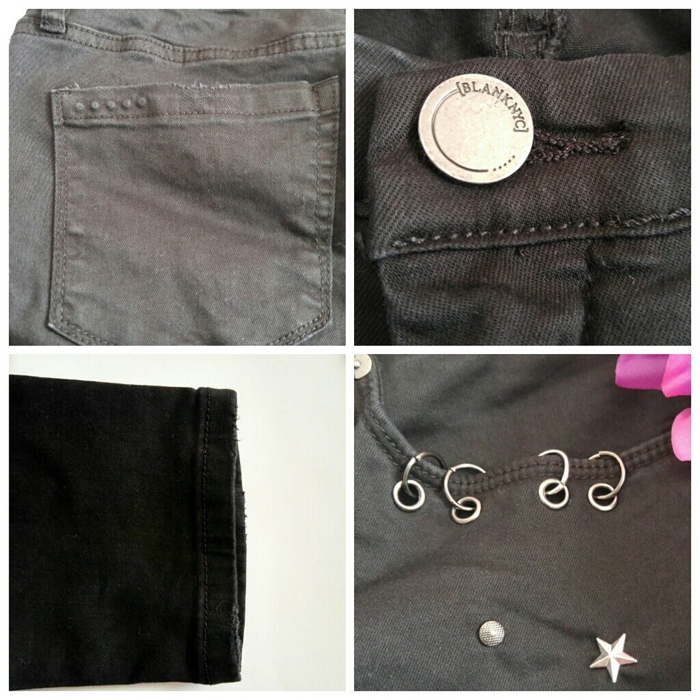 💎NWOT BLANKNYC Black Intro Studded Jeans - Picture 3 of 7